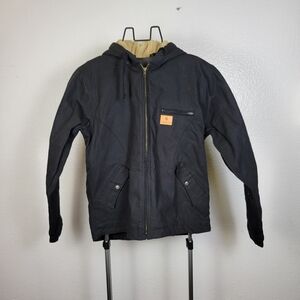 Insulated Gear Men's Sherpa Lined Duck work Jackets Black Size S